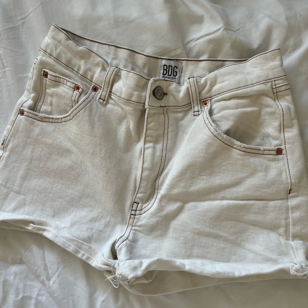 White denim BDG SHORTS